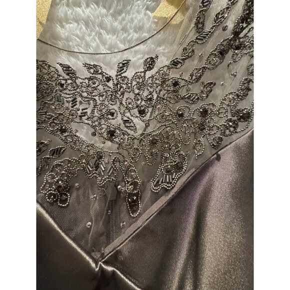 Teri Jon By Rickie Freeman Size 8 Bronze Taupe Evening Gown Mermaid Designer - Picture 3 of 14